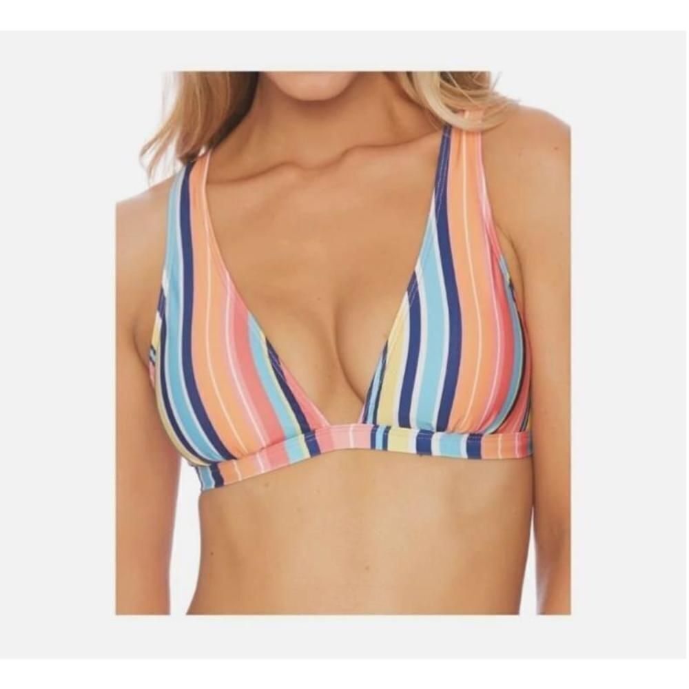 Splendid Swimwear Bikini Top XS Pink Striped NWT